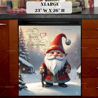 Preview of Scandinavian Christmas Gnome magnet in Extra Large size.