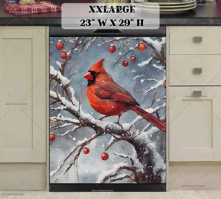 Preview of Little Red Christmas Cardinal magnet in XX Large size.