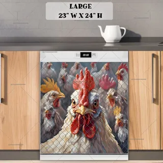 Preview of Farmhouse Roosters in the Scoop magnet in Large size.