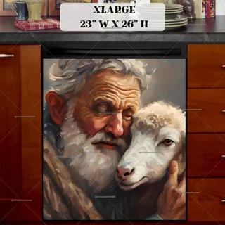 Preview of The Old Man and his Sheep magnet in Extra Large size.