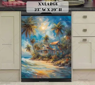 Preview of Tropical Seacoast Cottage magnet in XX Large size.