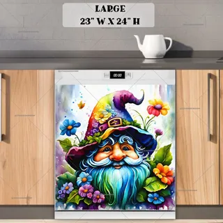 Preview of Cute Spring Gnome magnet in Large size.