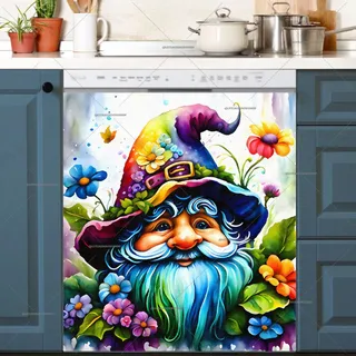 Preview of Cute Spring Gnome magnet.