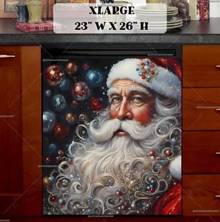 Preview of Santa and Christmas Decorations magnet in Extra Large size.