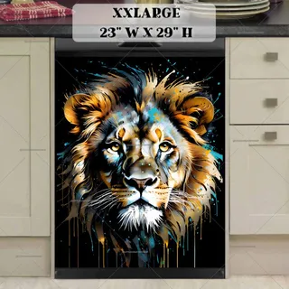 Preview of Abstract Lion Portrait magnet in XX Large size.