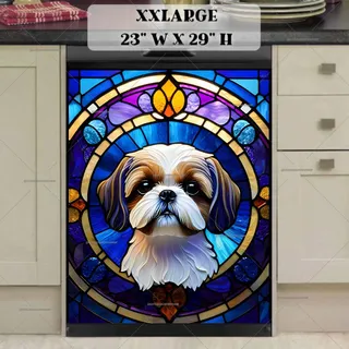 Preview of Stained Glass Shih Tzu magnet in XX Large size.