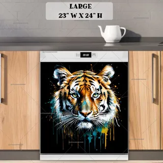 Preview of Abstract Tiger Portrait magnet in Large size.