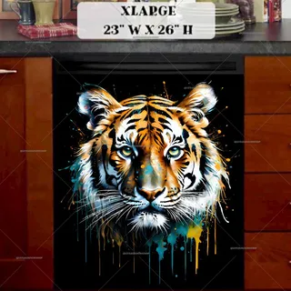 Preview of Abstract Tiger Portrait magnet in Extra Large size.