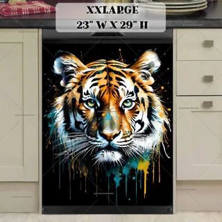 Preview of Abstract Tiger Portrait magnet in XX Large size.