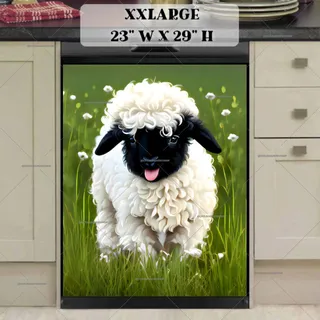 Preview of Cute Valais Blacknose Sheep Baby magnet in XX Large size.