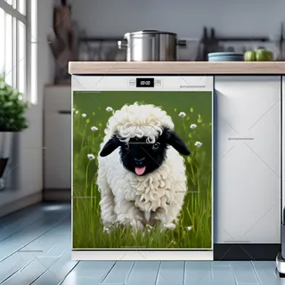 Preview of Cute Valais Blacknose Sheep Baby magnet.