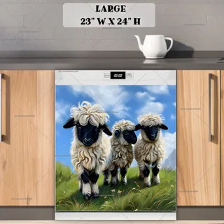 Preview of Valais Blacknose Sheep Trio magnet in Large size.