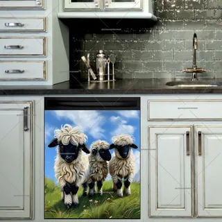 Preview of Valais Blacknose Sheep Trio magnet.