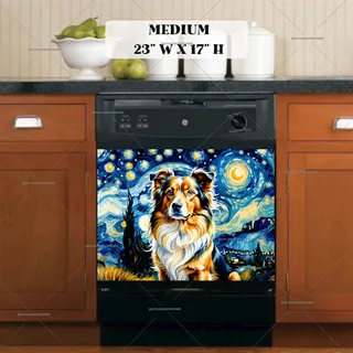 Preview of Starry Night Dog magnet in Medium size.