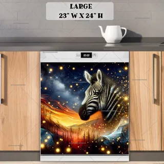 Preview of Beautiful Twilight Zebra magnet in Large size.