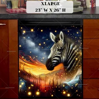 Preview of Beautiful Twilight Zebra magnet in Extra Large size.