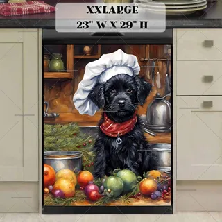 Preview of Christmas Puppy Chef magnet in XX Large size.