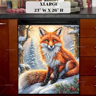 Preview of Fox in the Snowy Forest magnet in Extra Large size.