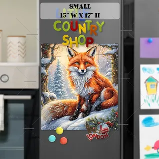 Preview of Fox in the Snowy Forest magnet in Small size.