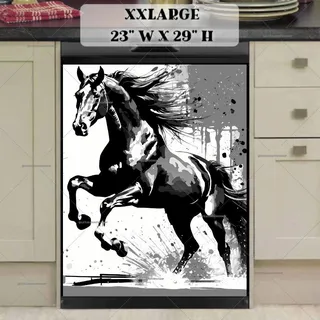 Preview of Abstract Black Horse magnet in XX Large size.