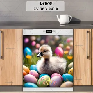 Preview of Easter Goose Baby magnet in Large size.