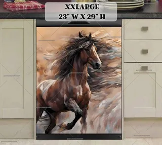 Preview of Brown Native Horse magnet in XX Large size.