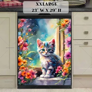 Preview of Little Kitten at the Window magnet in XX Large size.