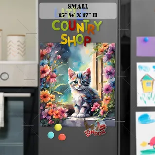 Preview of Little Kitten at the Window magnet in Small size.