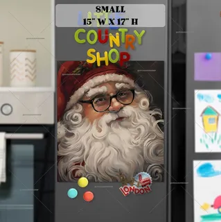 Preview of Santa Claus in Eyeglasses magnet in Small size.