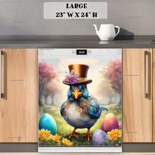 Preview of Easter Bird in Top Hat magnet in Large size.