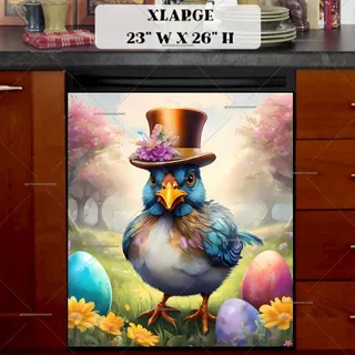 Preview of Easter Bird in Top Hat magnet in Extra Large size.