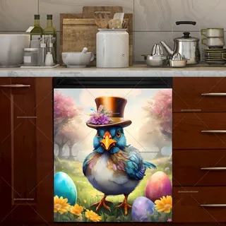 Preview of Easter Bird in Top Hat magnet.