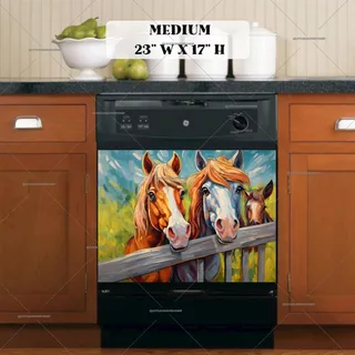 Preview of Cute Horse Family magnet in Medium size.