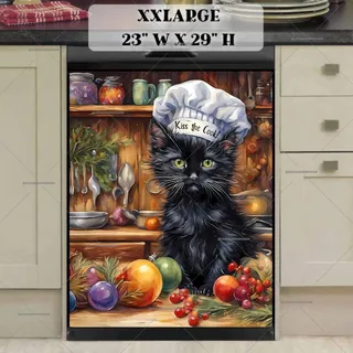 Preview of Christmas Kitten Chef magnet in XX Large size.