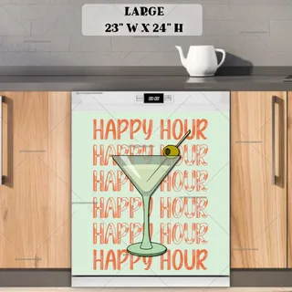 Preview of Happy Hour Martini magnet in Large size.