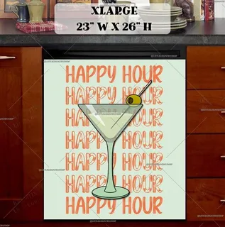 Preview of Happy Hour Martini magnet in Extra Large size.