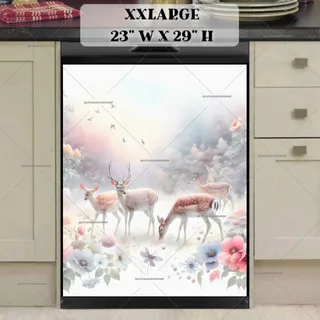 Preview of Summer Deer Herd in the Meadow magnet in XX Large size.