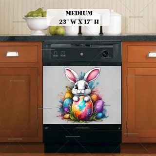 Preview of Funny Easter Bunny magnet in Medium size.