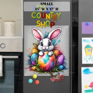 Preview of Funny Easter Bunny magnet in Small size.