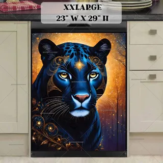 Preview of Abstract Black Panther at Night magnet in XX Large size.