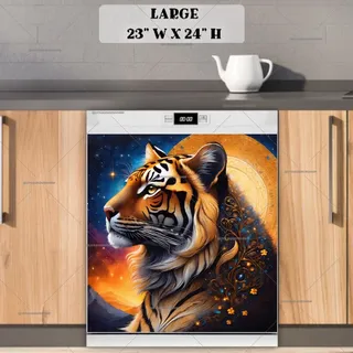 Preview of Beautiful Abstract Tiger magnet in Large size.