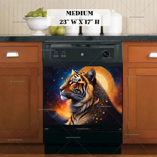 Preview of Beautiful Abstract Tiger magnet in Medium size.