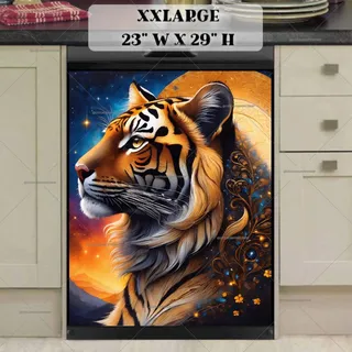 Preview of Beautiful Abstract Tiger magnet in XX Large size.