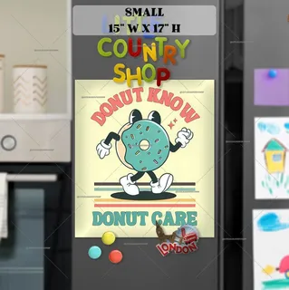 Preview of Funny Walking Donut magnet in Small size.