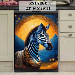 Preview of Beautiful Zebra in the Moonlight magnet in XX Large size.