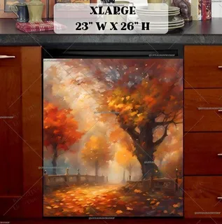 Preview of Foggy Autumn Evening magnet in Extra Large size.