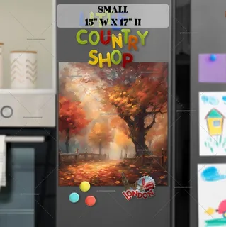 Preview of Foggy Autumn Evening magnet in Small size.