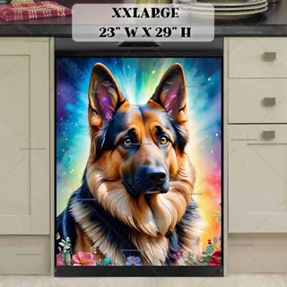 Preview of German Shepherd in the Meadow magnet in XX Large size.