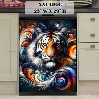 Preview of Abstract Tiger Portrait magnet in XX Large size.