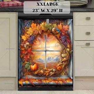 Preview of Gorgeous Autumn Wreath magnet in XX Large size.